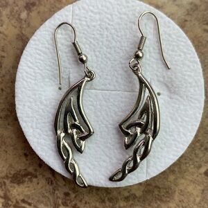 EARRINGS | Celtic knotted angel wings